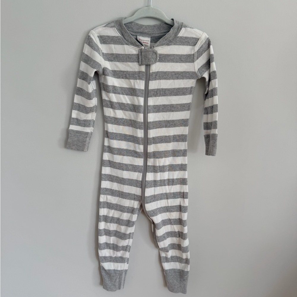 Hanna Andersson Organic Cotton Zip Pajamas – Size 18–24 Months